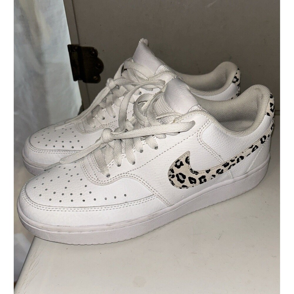 Nike Air Women’s size 9.5  Animal Print Leopard White DD9665-100 Leather